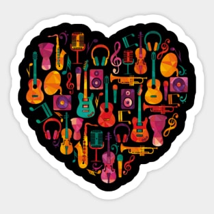 Various music collection Sticker